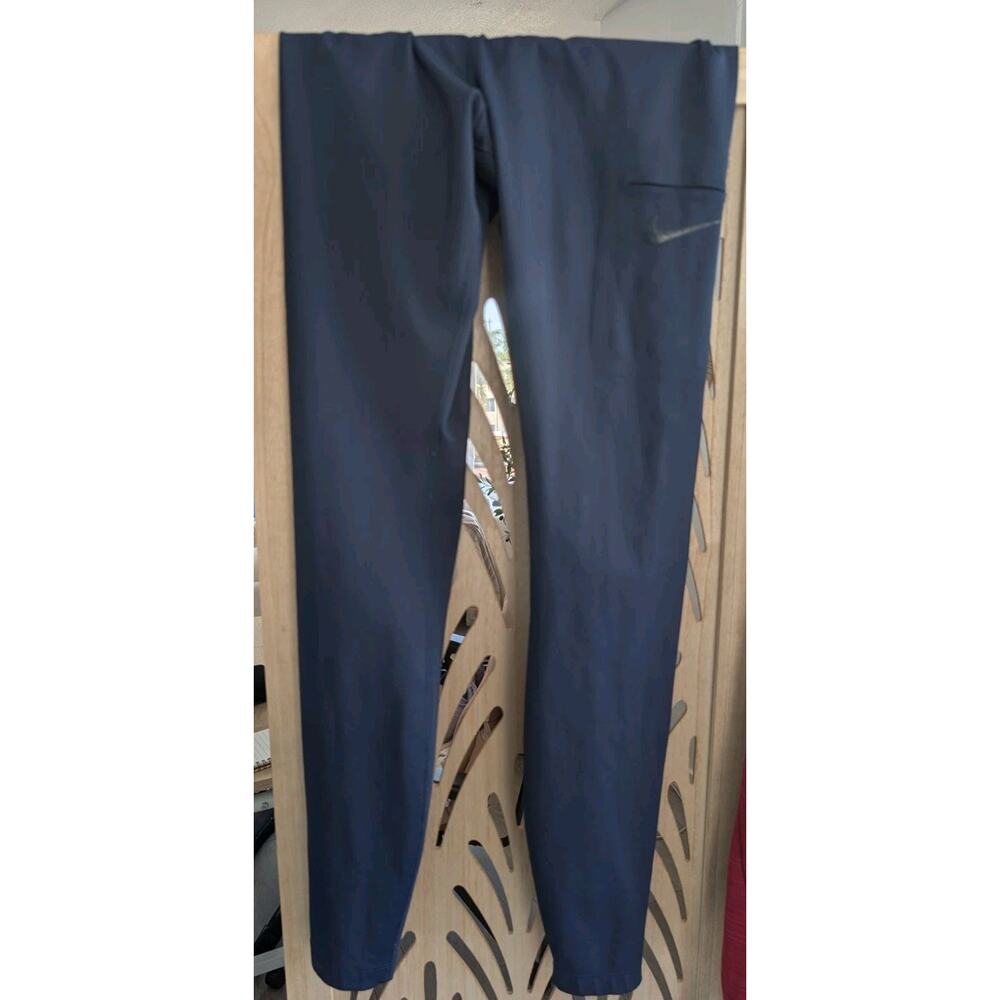Nike Dri-FIT Women's Compression Leggings Navy Blue S Athletic Stretch Polyester